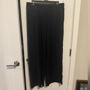 J.Crew Black Essential Wide Leg Dress Pant in Black